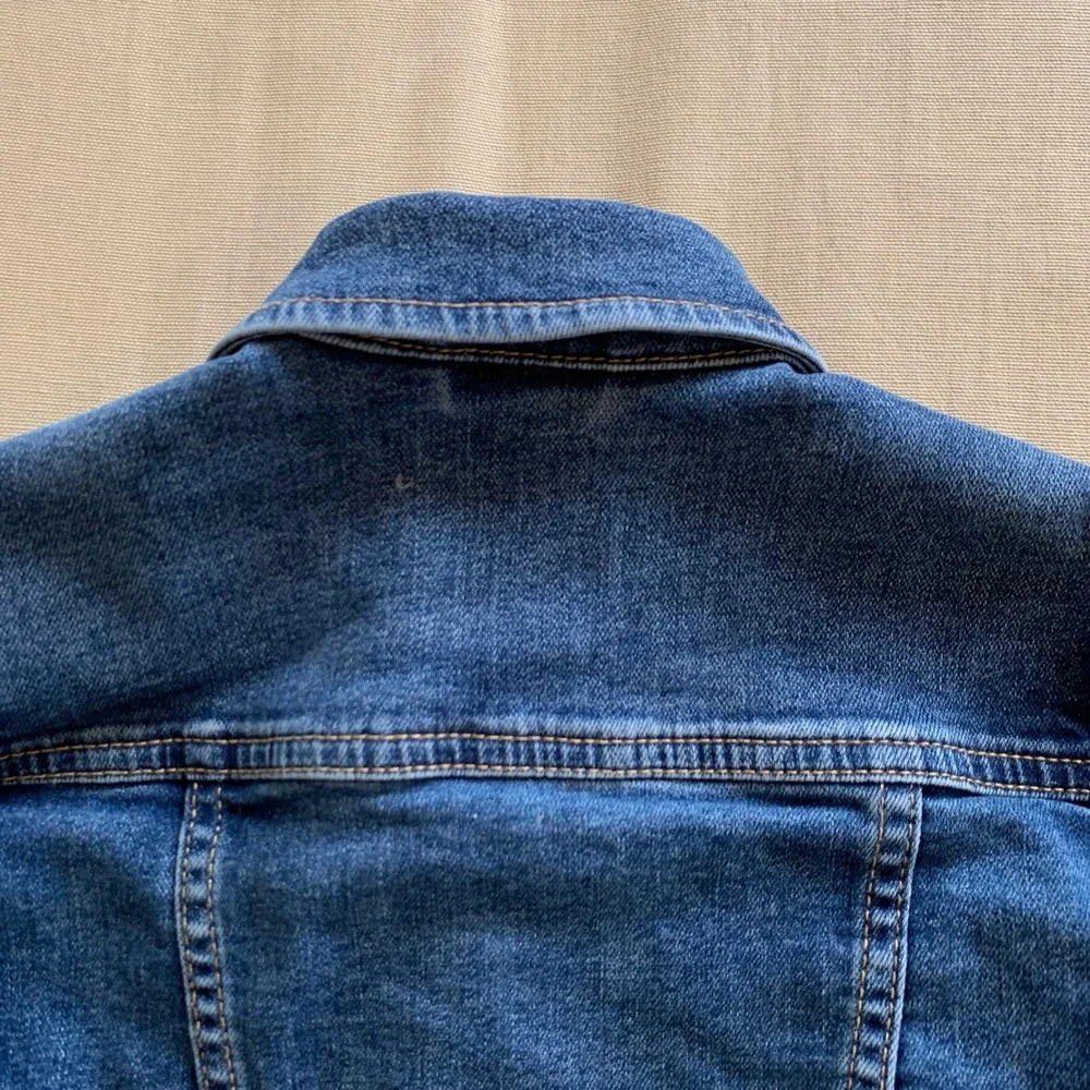 Primary Kids Stretch Denim Blue Jean Jacket Pockets Toddler Sz 3 Boy Girl Unisex